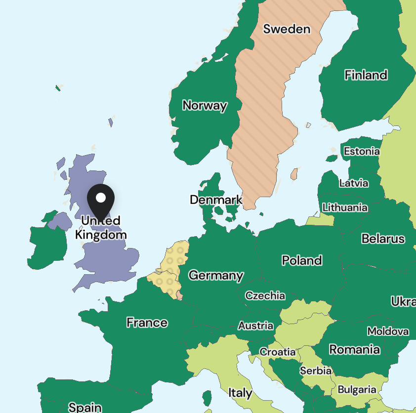 Reisekart for fullvaksinerte i Europa, september 2021